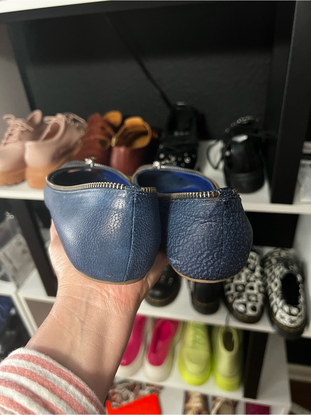 Alexander McQueen 2009 denim blue leather flat - Picture 3 of 6